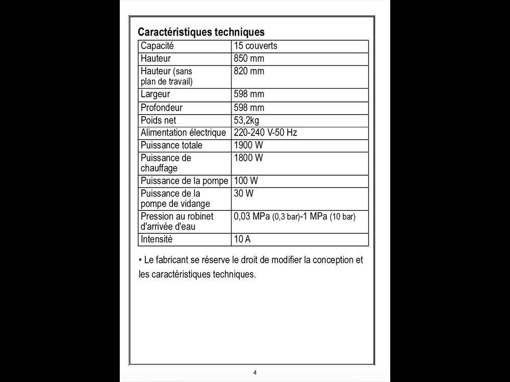 lave vaisselle 15 couverts encastrable SABA Electroménager