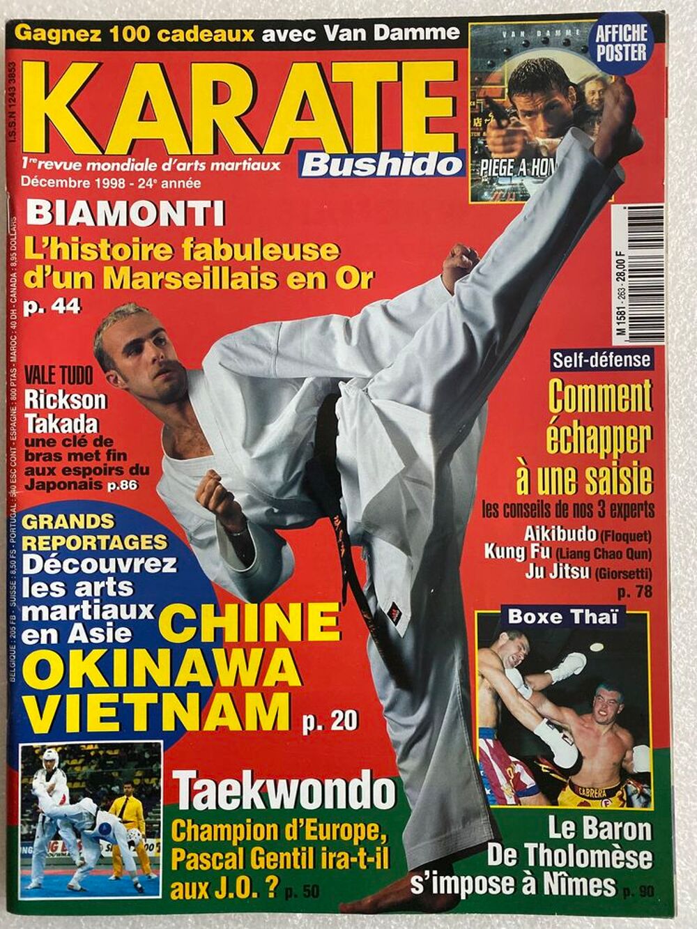 KARATE BUSHIDO n&deg;263 DECEMBRE 1998 Livres et BD