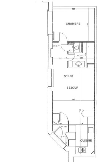  Appartement  vendre 2 pices 48 m