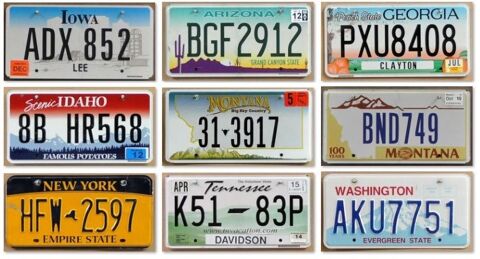 Plaque immatriculation USA license plate lot 4 Rueil-Malmaison (92)