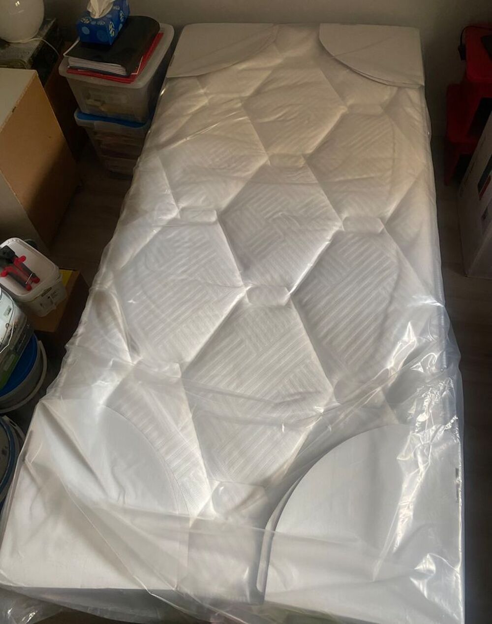 Ensemble Matelas Simmons et sommier Eliott-Aigle 90x190 Meubles
