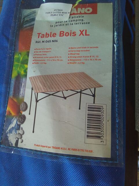 Table Lattes Bois XL pliante 40 Loye-sur-Arnon (18)