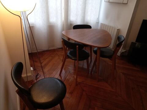 Lot de 4 chaises chne et cuir noir Fjord - MADE.COM 180 Paris 18 (75)