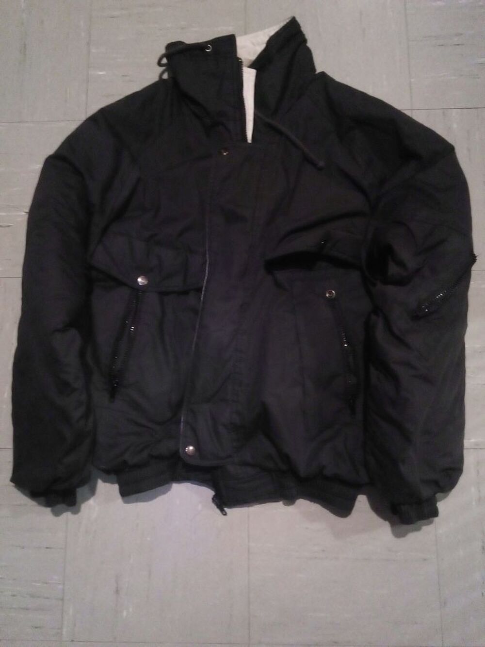 Blouson noir homme chaud Taille M 46/48 Vêtements