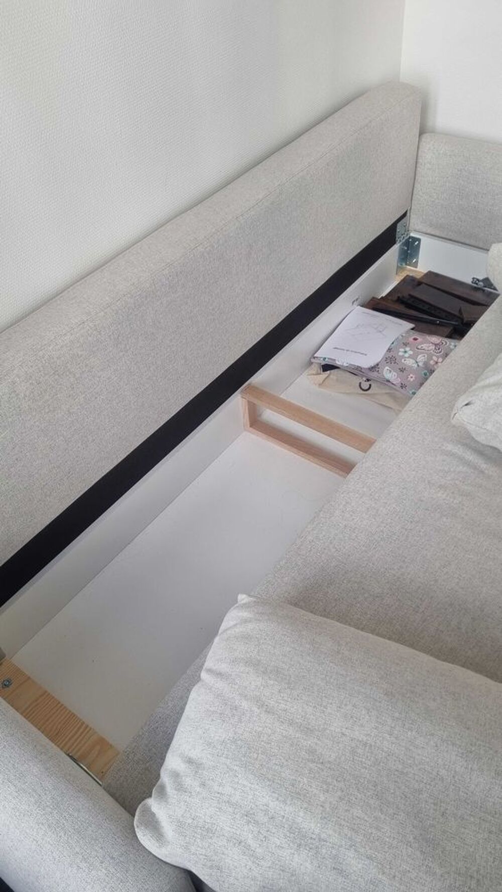 Canap&eacute; convertible IKEA GRUNNARP 3 places beige Meubles