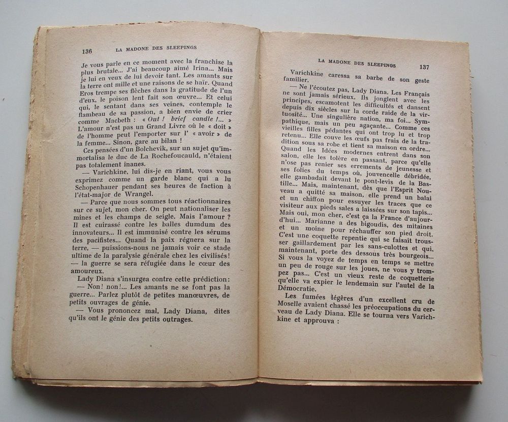 LIVRE ANCIEN DE 1925 LA MADONE DES SLEEPINGS Livres et BD