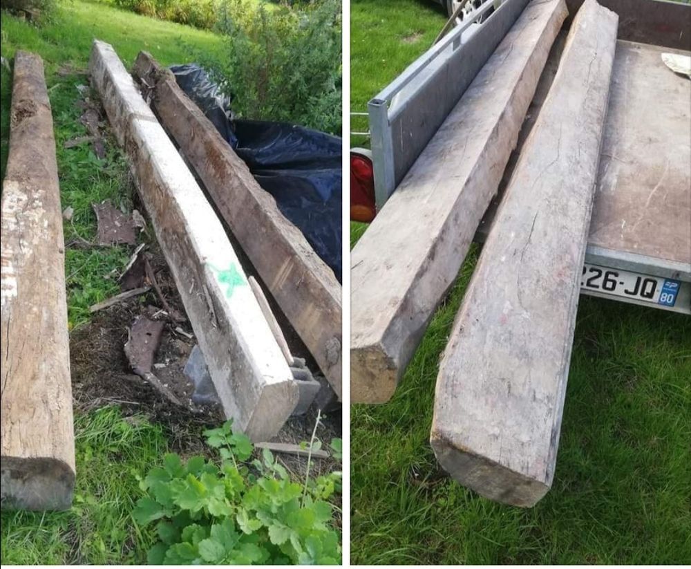 Poutres anciennes en orme Bricolage