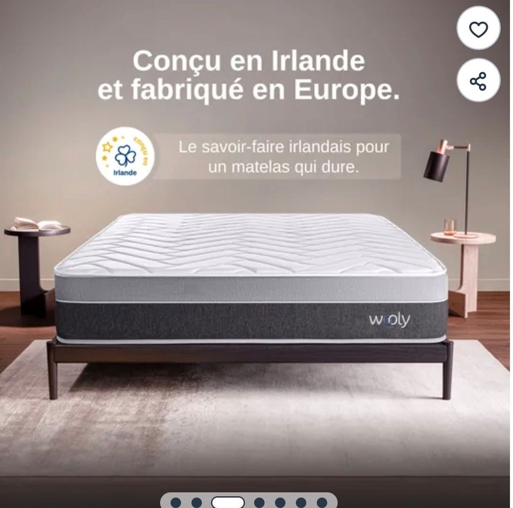 Matelas neuf emball&eacute; sous vide 140x190cm Meubles