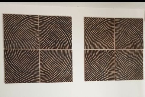 Lot de 2 tableaux Maison Du Monde - Motif Cercle Bois -Excel 55 Vaulx-en-Velin (69)