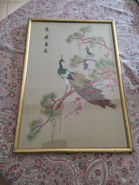 Tableau broderies sur soie 35 Bouzigues (34)