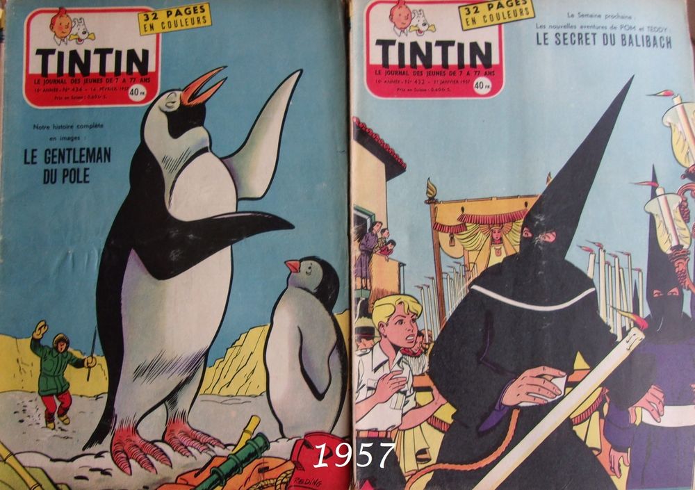 Le journal de TINTIN de 1956 &agrave; 1962 Livres et BD
