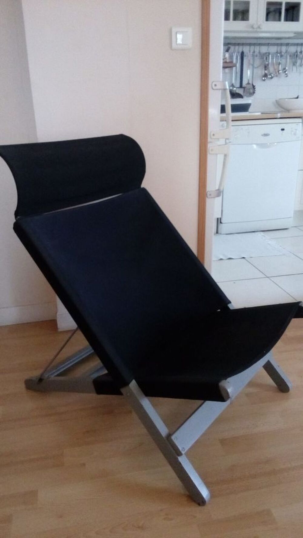 Fauteuil toile noire Meubles
