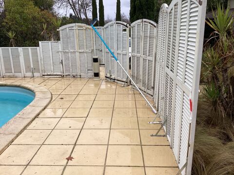 Lot de panneaux ajour�s blancs terrasse/piscine 190 Uz�s (30)