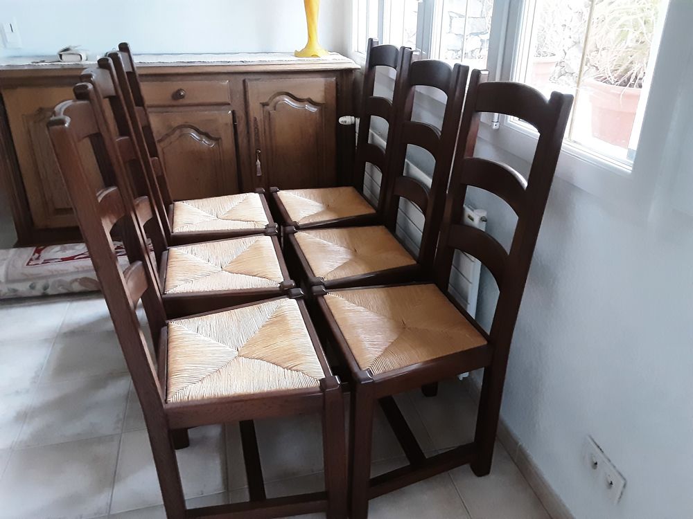 CHAISES PAILLEES EN CHENE MASSIF Meubles