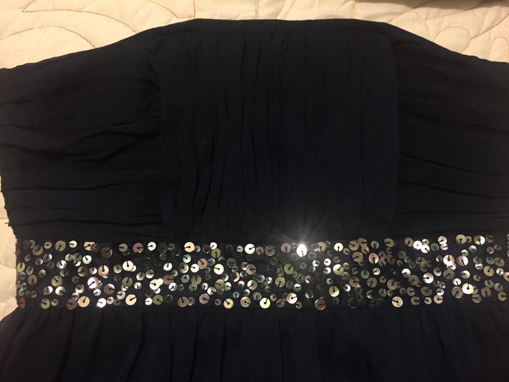 BUSTIER DRAPE MARINE CEREMONIE T. 38 Vêtements