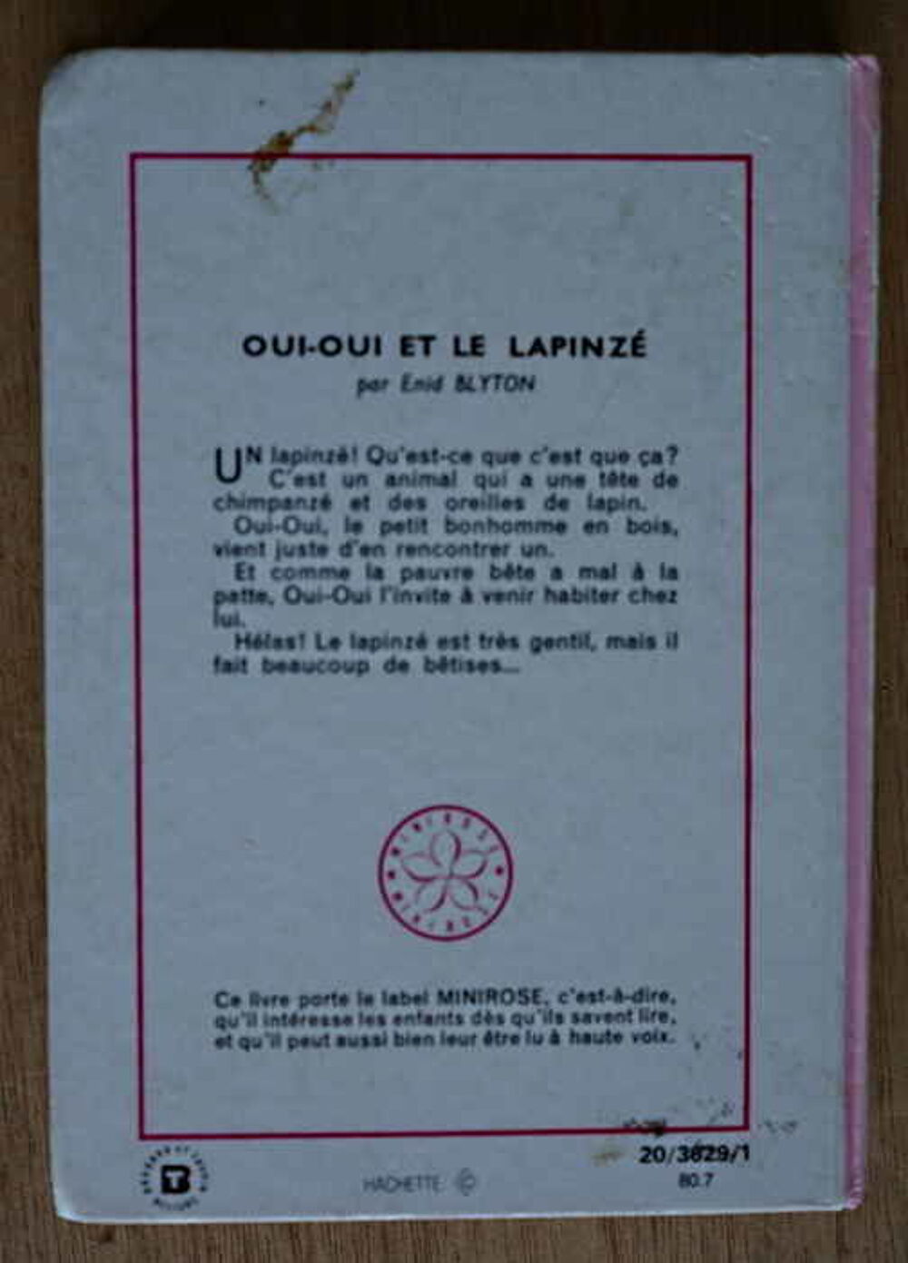 bibliotheque rose - oui oui et le lapinze - 1980 Livres et BD