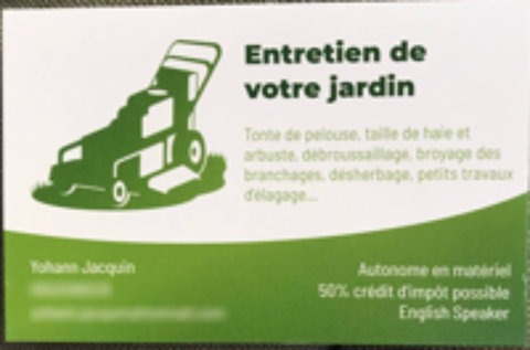   Entretien de votre jardin CESU 