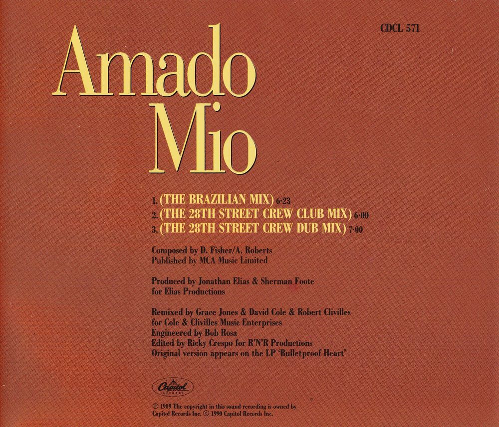 CD Grace Jones - Amado Mio CD et vinyles