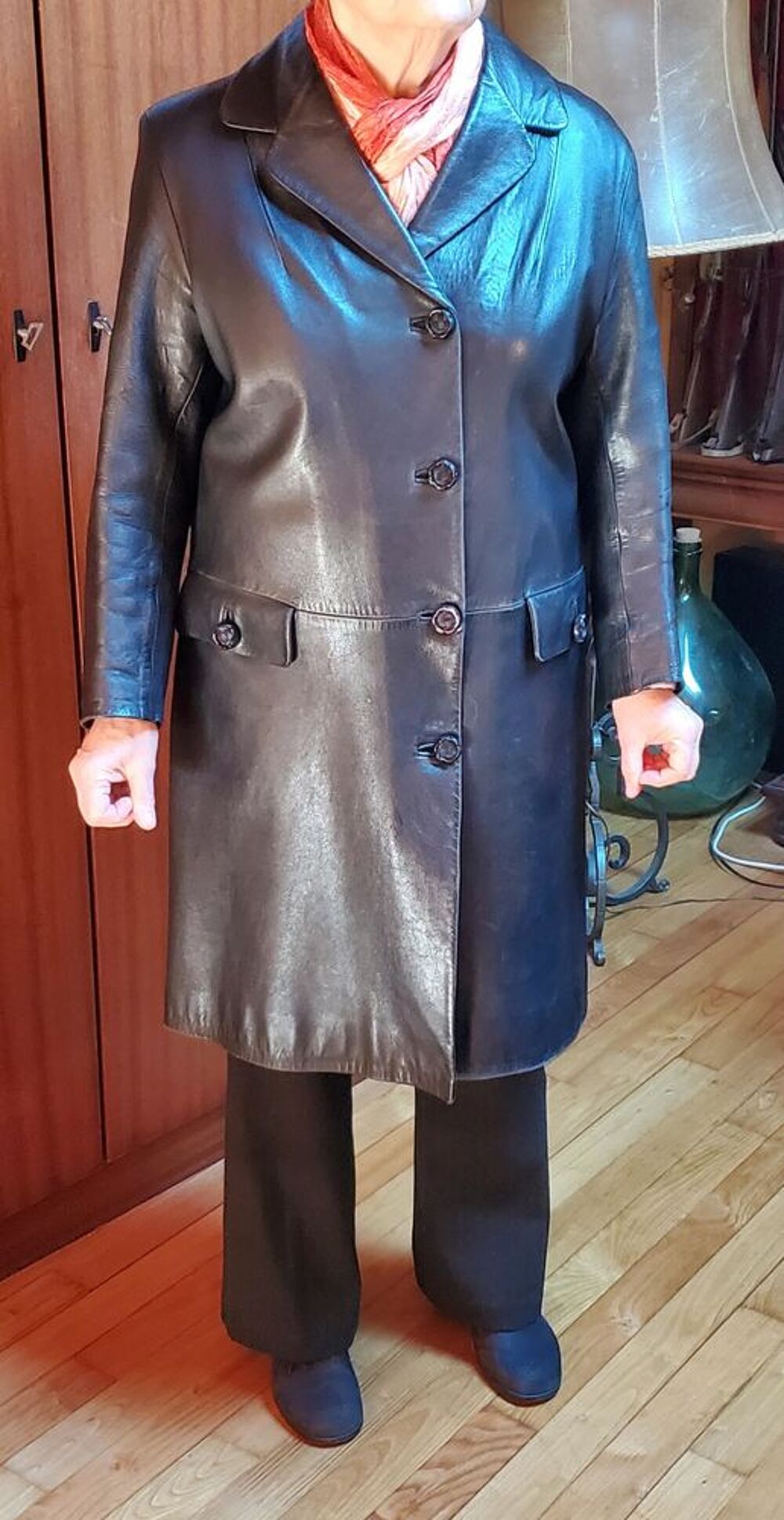 MANTEAU EN CUIR Vêtements