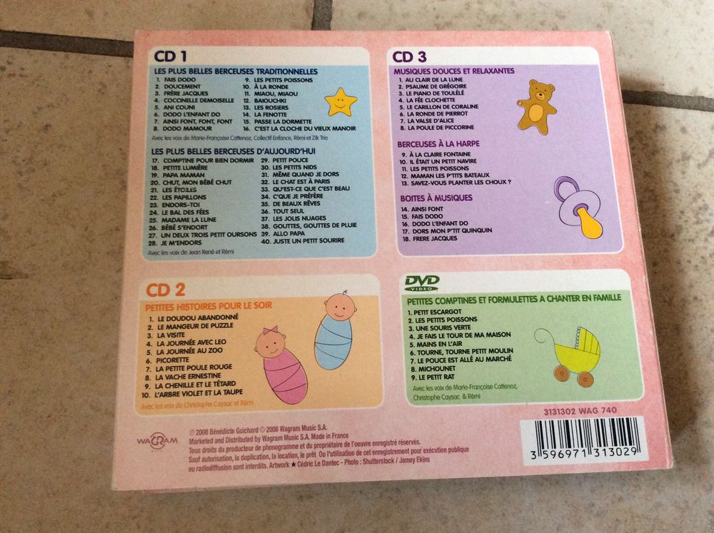 3 CD 1 DVD coffret naissance CD et vinyles