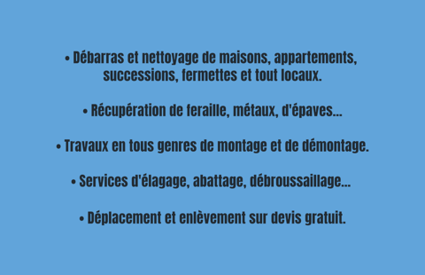 Service ferrailleur /d&eacute;barras maison 0 62910 Houlle