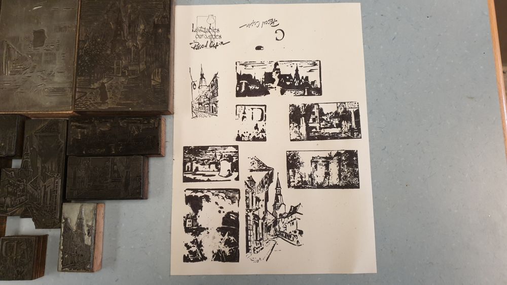 Lot Ancienne Matrice imprimerie typographie 22100 Dinan 
