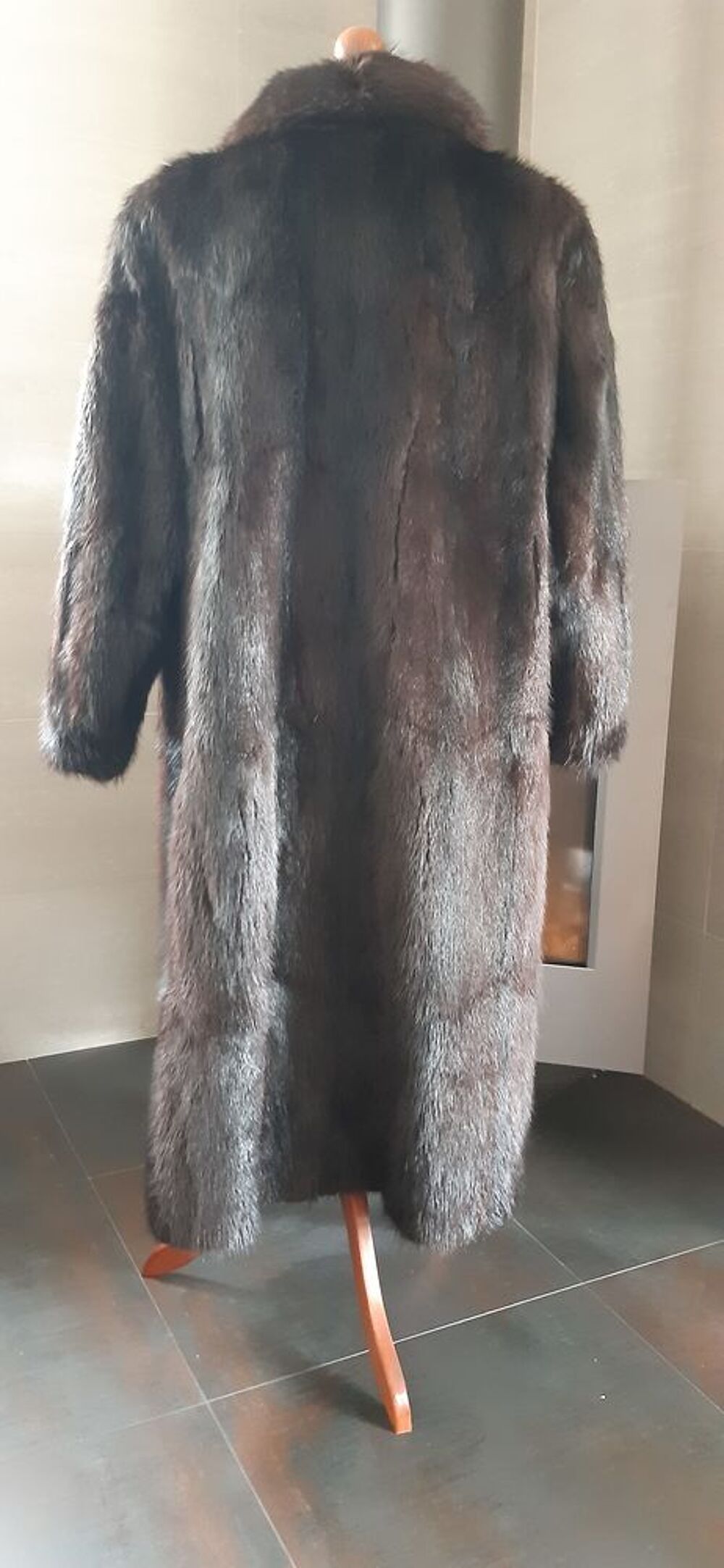 V&eacute;ritable manteau vison marron Vêtements