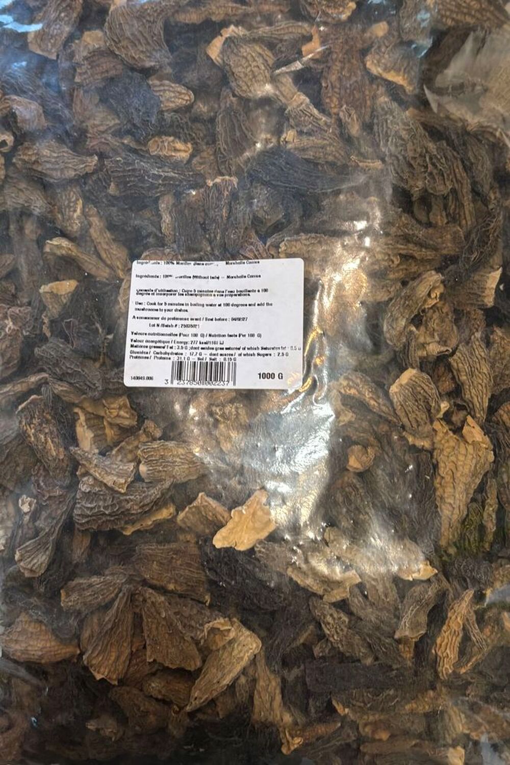 morilles s&eacute;ch&eacute;es &agrave; vendre 1kg Jardin