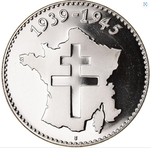 Pièce commémorative Seconde Guerre mondiale France Hem (59)