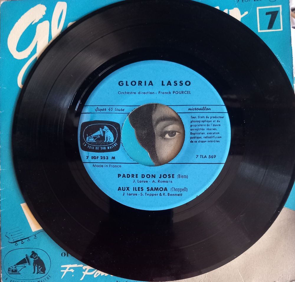 GLORIA LASSO / 3 X DISQUES VYNIL 45 TOURS / CD et vinyles
