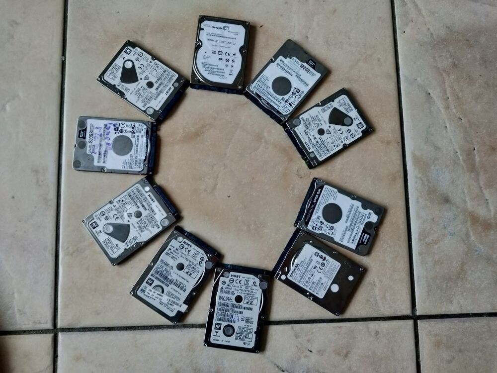 Lot de 10 disques durs internes 2.5" Matériel informatique