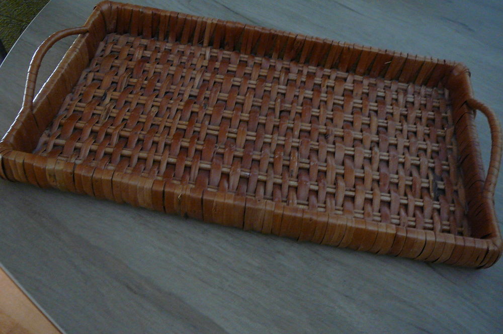 PETIT PLATEAU en OSIER NEUF (37 x 22 cm) Décoration