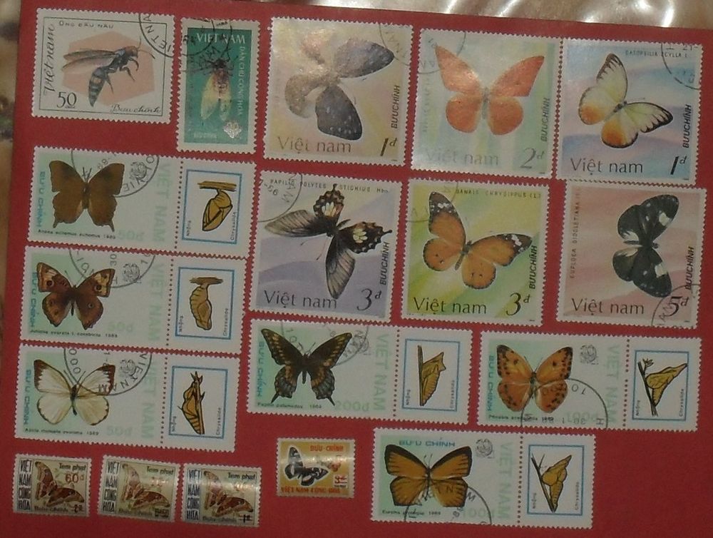 Lot de 183 timbres d'Animaux du Vietnam 