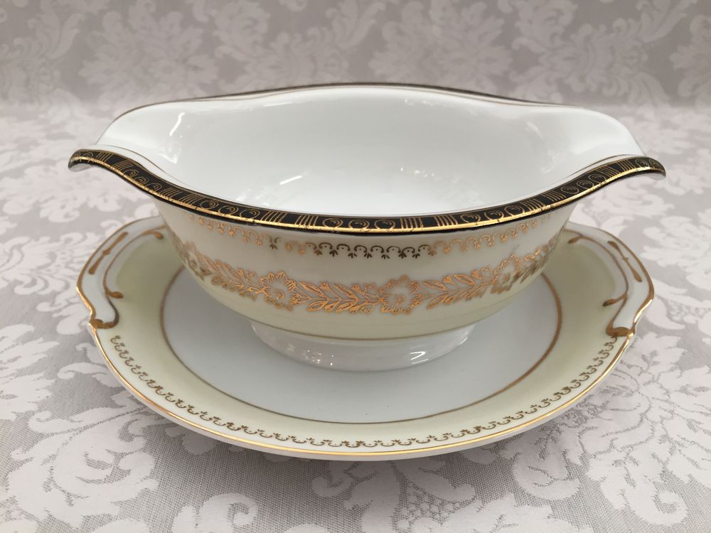 ANCIENNE SAUCI&Egrave;RE SAUCIER PORCELAINE DE LUXE VINTAGE JAPON Cuisine
