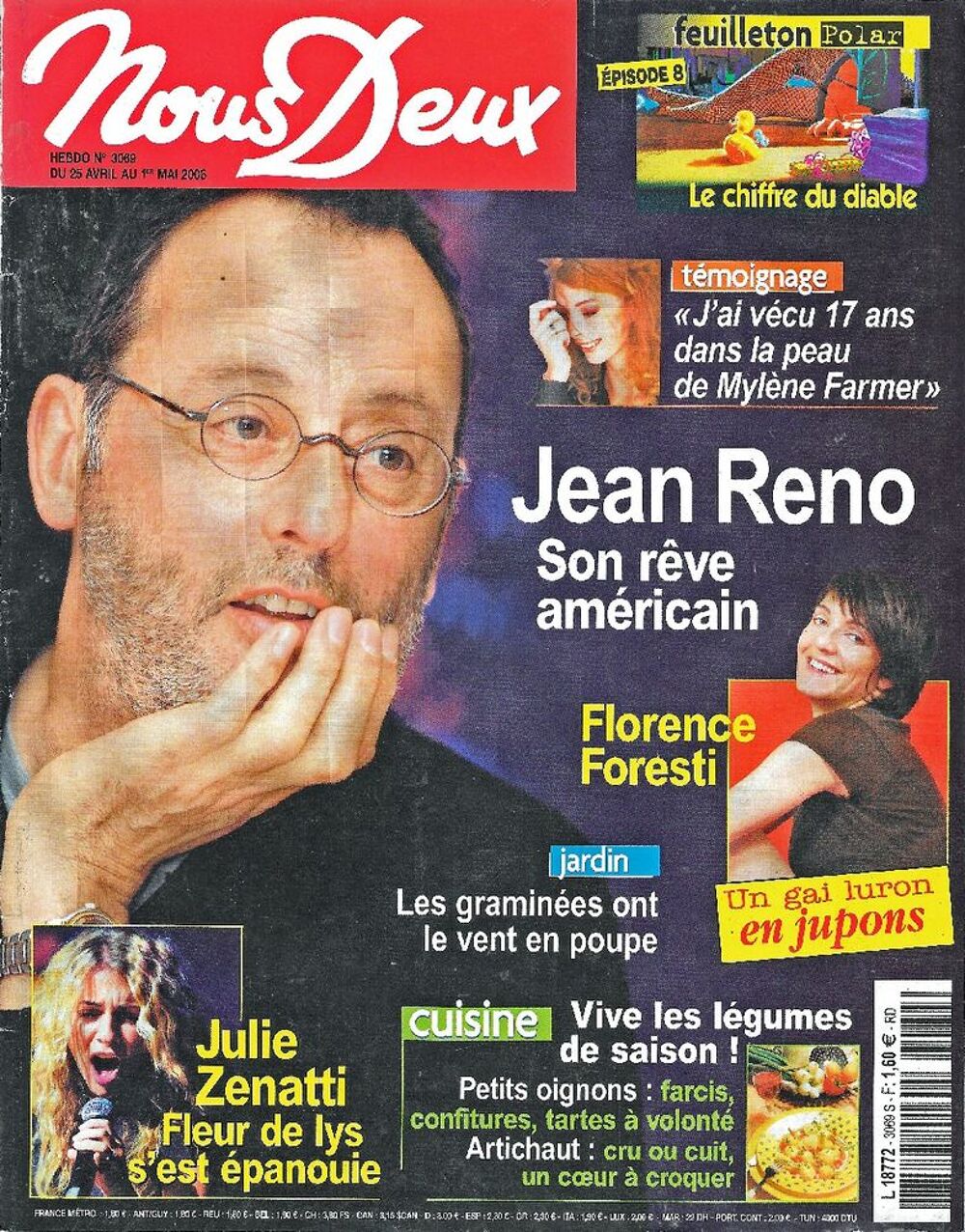 NOUS DEUX Magazine n&deg;3069 2006 Jean RENO Livres et BD