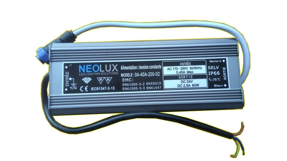 Neolux Alimentation &eacute;lectronique pour LED 24V DC 60W Bricolage