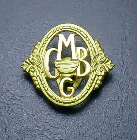 Insigne CMBG en métal doré 10 Montargis (45)