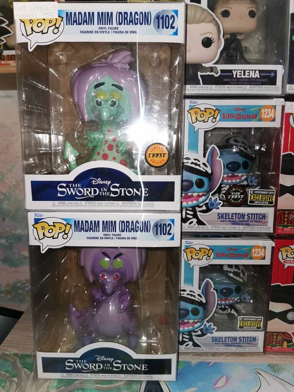 Lot 2 Figurines Funko Pop (1Chase+1Normal) Disney / Dc Etc Jeux / jouets