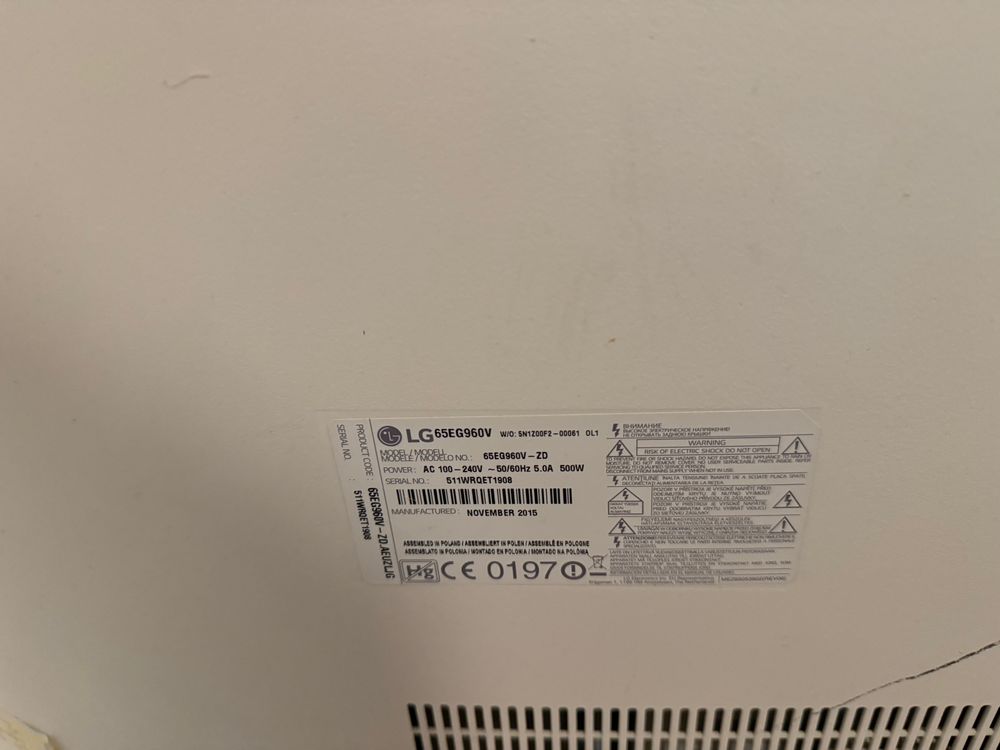T&eacute;l&eacute;viseur LG 164 cm (65") Oled Ecran encurv&eacute;
Photos/Video/TV