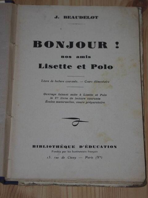 BONJOUR - LISETTE ET POLO  - 1950 3 Roissy-en-Brie (77)