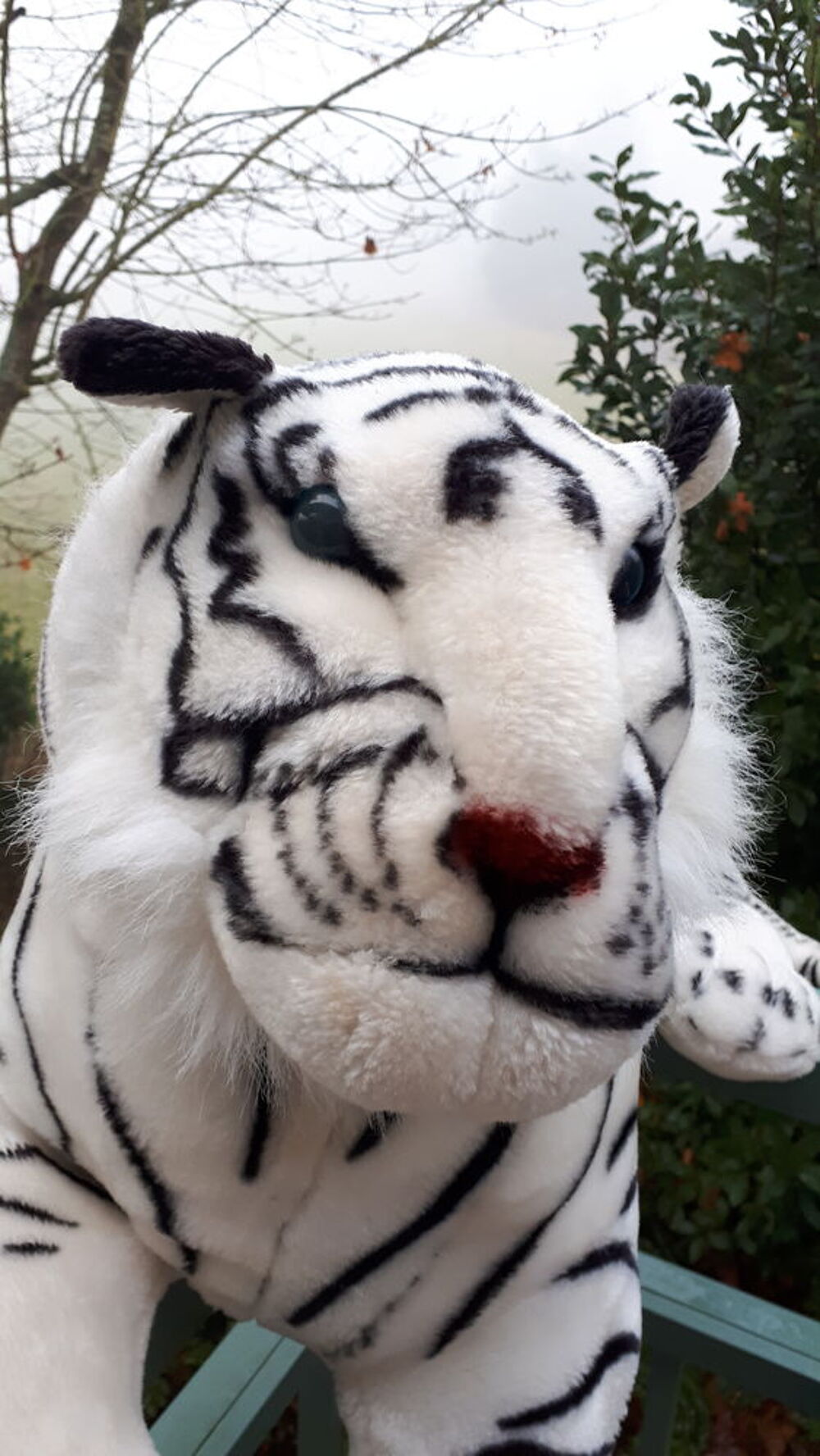 Peluche de tigre blanc ray&eacute; Jeux / jouets
