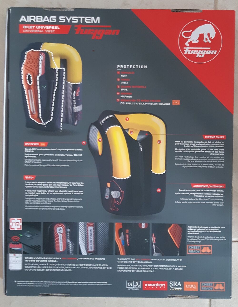 Gilet airbag Furygan In&amp;Motion Vêtements