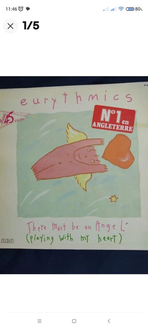 Vinyl Électro Funk.
Maxi 45 T 'EURYTHMICS' 11 La Seyne-sur-Mer (83)