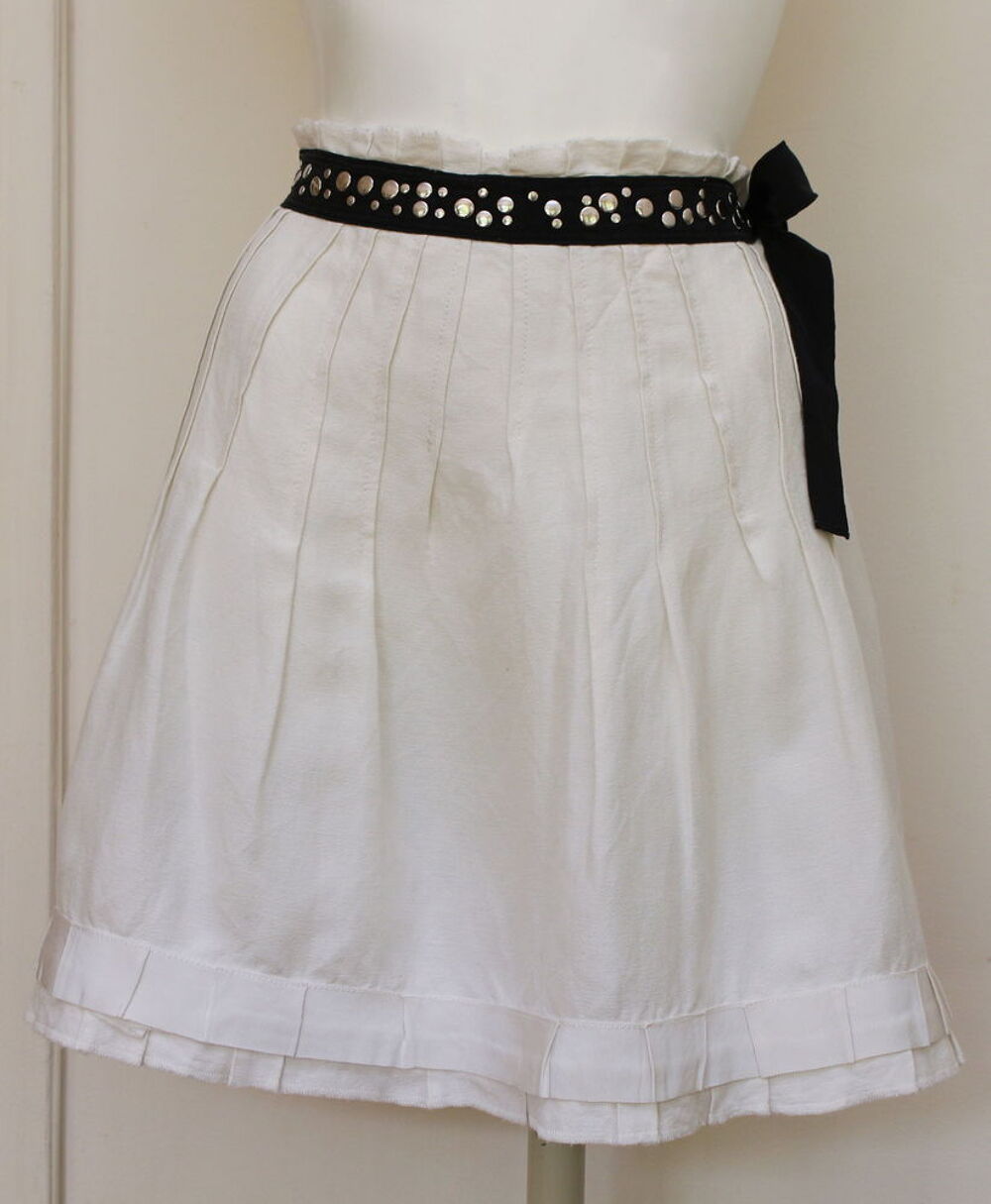 Jupe lin blanc SONIA RYKIEL T.38 Fr Vêtements