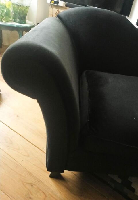 MERIDIENNE EN VELOURS NOIR 75 Beure (25)