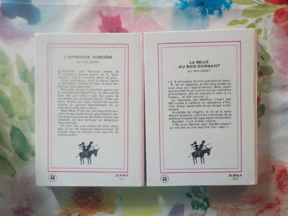 2 BIBLIO ROSE LA BELLE AU BOIS DORMANT L'APPRENTIE SORCIERE Livres et BD