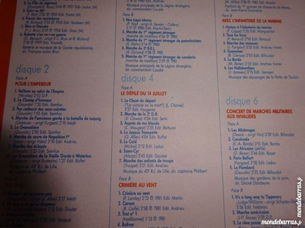 Coffret 8 vinyles EN AVANT MARCHE (militaire) CD et vinyles
