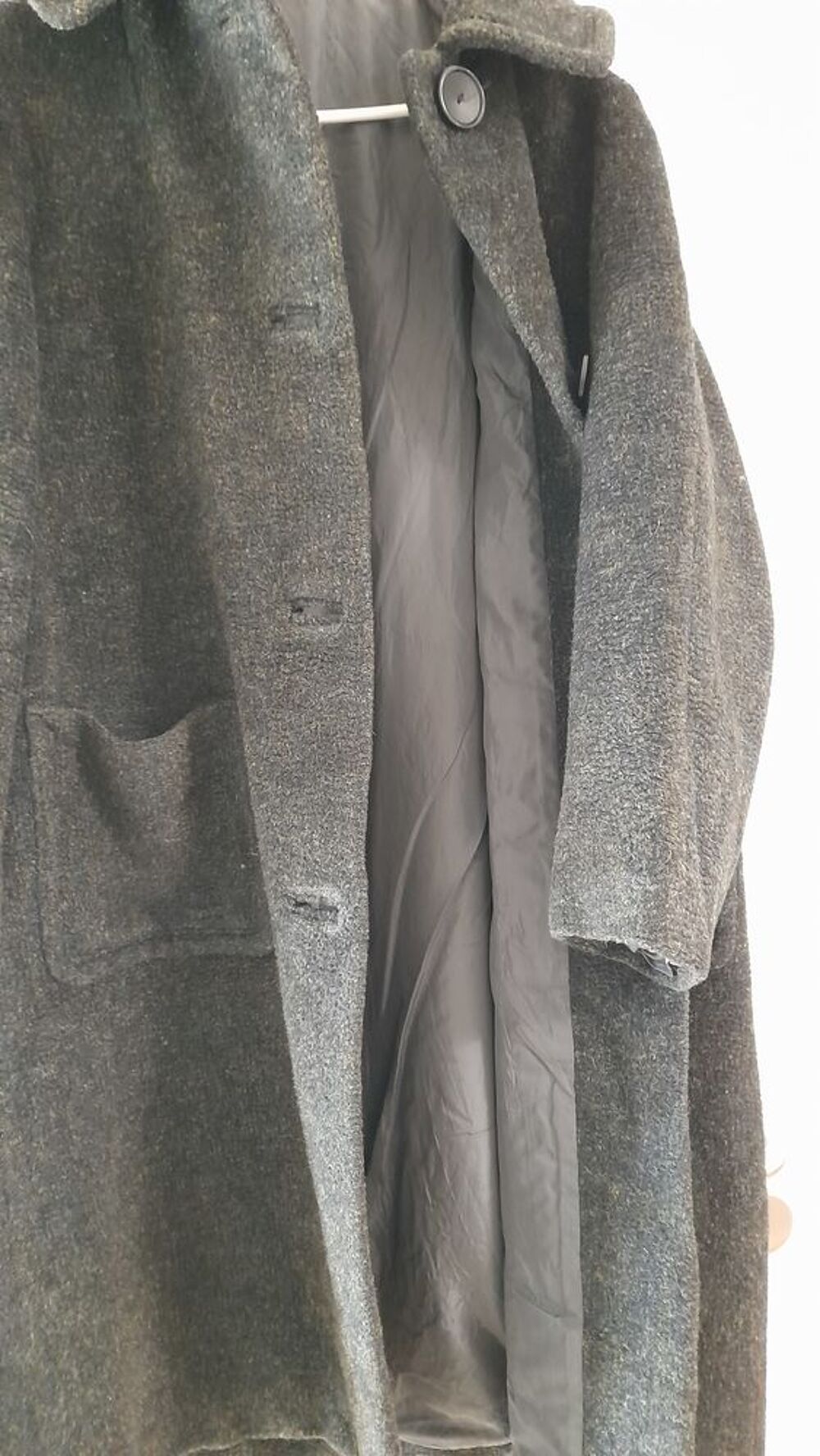MANTEAU NOIR CHINE Vêtements