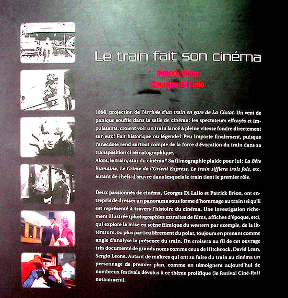 LE TRAIN FAIT SON CINEMA en 248 pages (Riveneuve Collection Livres et BD