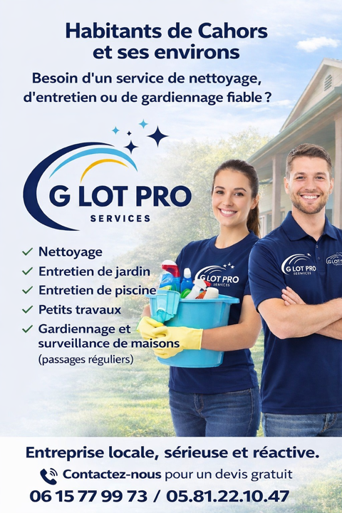 Entretien maisons secondaires & locations � Nettoyage, Jardin, Conciergerie 0 46000 Cahors